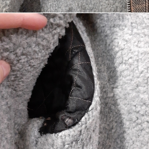 Vintage Wool Bomber Jacket with Fleece Collar - Picture 6 of 10